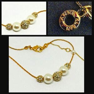 Anne Klein Pearl & Crystal Bead Necklace